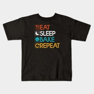 Eat Sleep Bake Repeat Gift Baking Lovers Gift Kids T-Shirt